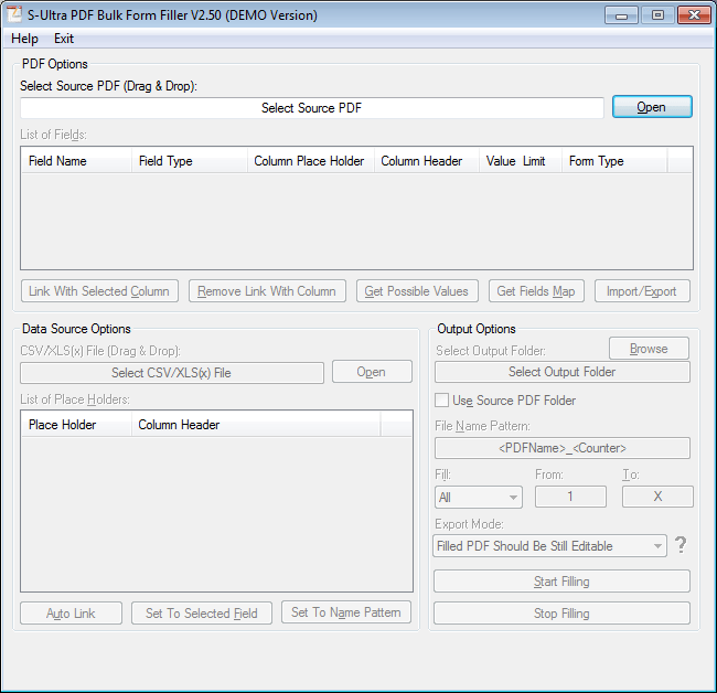 S-Ultra PDF Bulk Form Filler V3.00